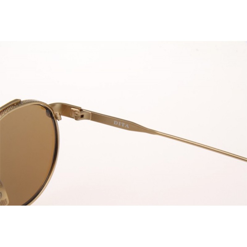 Dita T0828 Sunglases In Gold With Blue Flash Lens