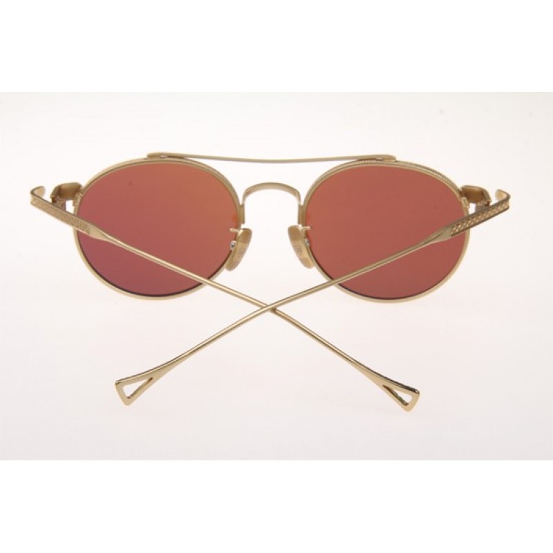 Dita T0828 Sunglases In Gold With Blue Flash Lens