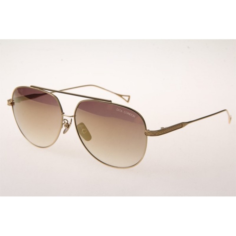 Dita Condor Sunglasses In Gold With Pink Lens
