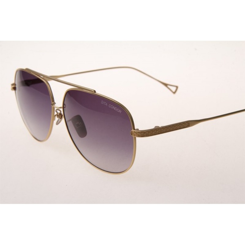 Dita Condor Sunglasses In Gold With Grey Gradient Lens