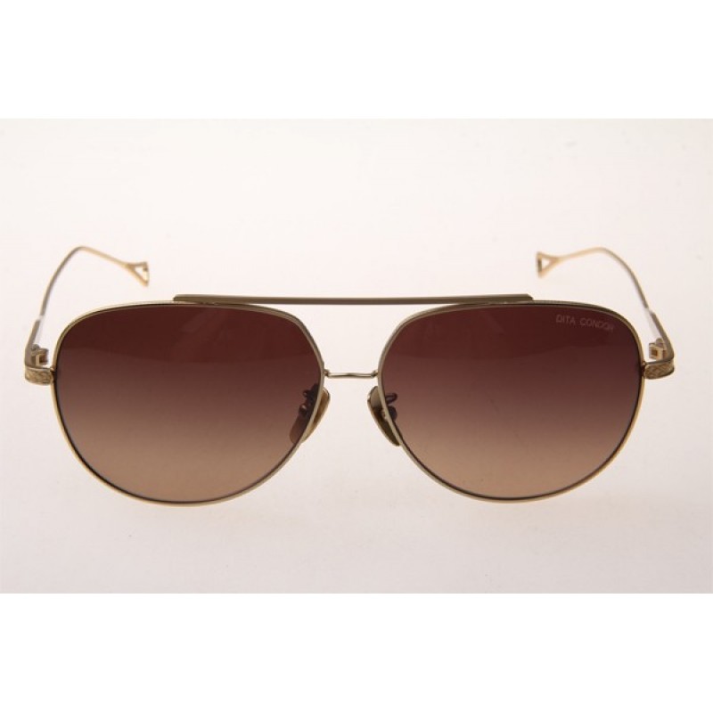 Dita Condor Sunglasses In Gold With Brown Gradient Lens