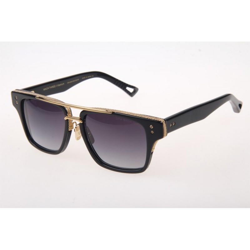 Dita Mach Three Sunglasses In Black Gold Grey