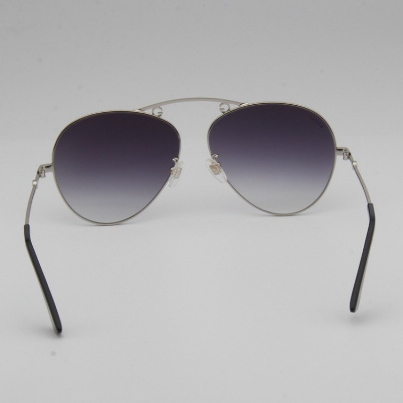 Gucci GG0223S Sunglasses In Coffee Pink Gradient Grey