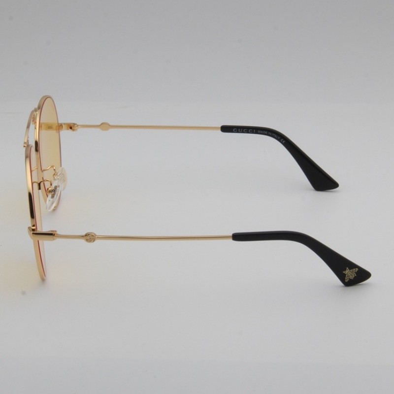 Gucci GG0223S Sunglasses In Coffee Gold