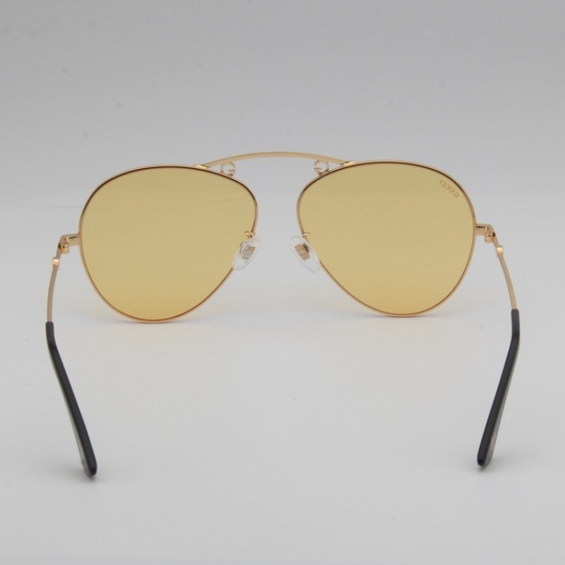 Gucci GG0223S Sunglasses In Coffee Gold