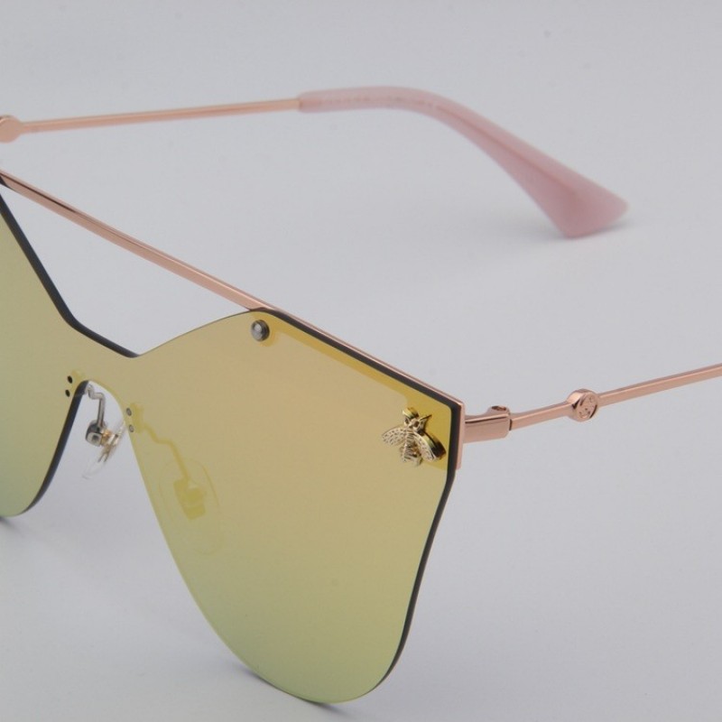 Gucci GG2258 Sunglasses In Pink Gold