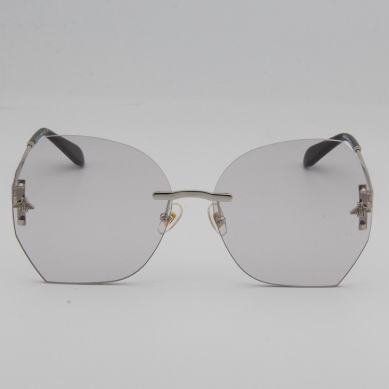 Gucci GG0242 Sunglasses In Light Grey
