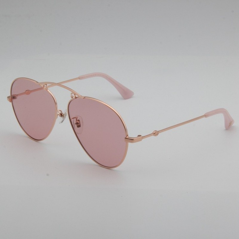 Gucci GG0223S Sunglasses In Coffee Pink Gold