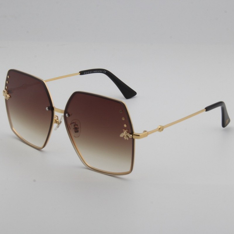 Gucci GG2212 Sunglasses In Gradient Coffee