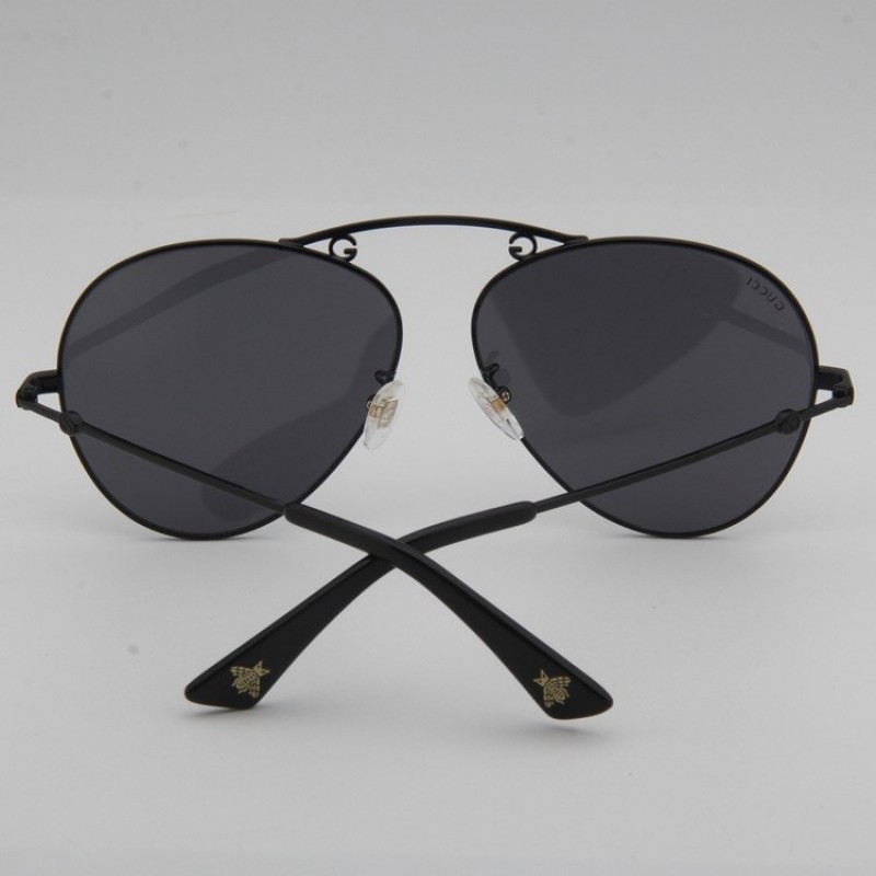 Gucci GG0223S Sunglasses In Coffee Black