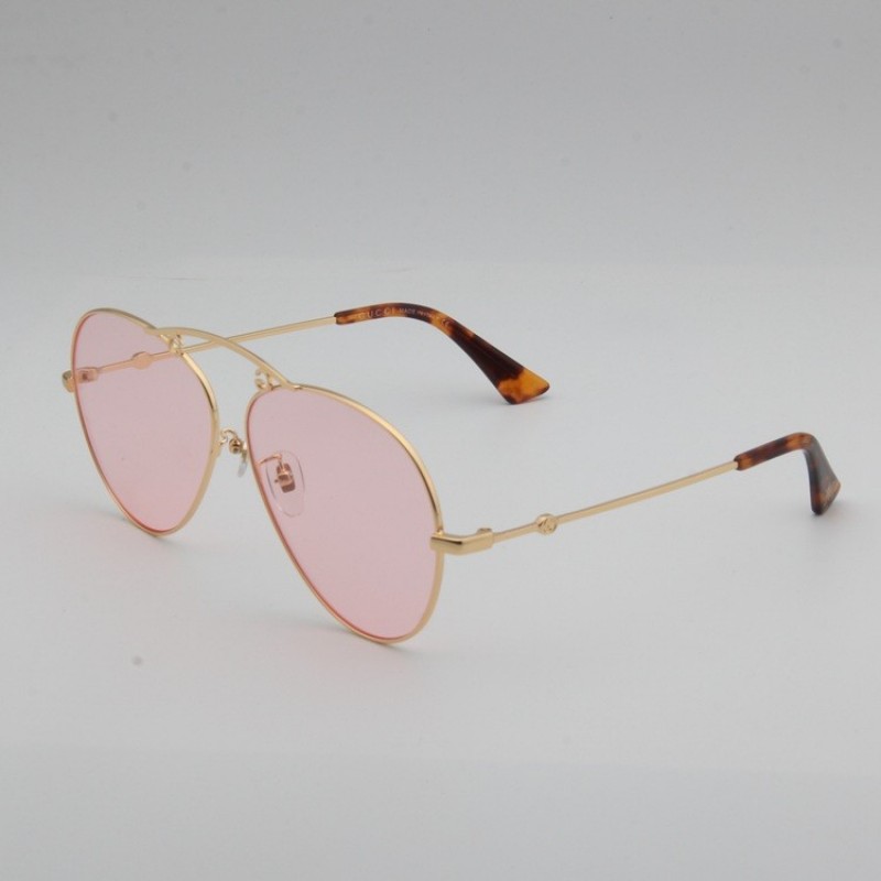 Gucci GG0223S Sunglasses In Coffee Pink Tortoise