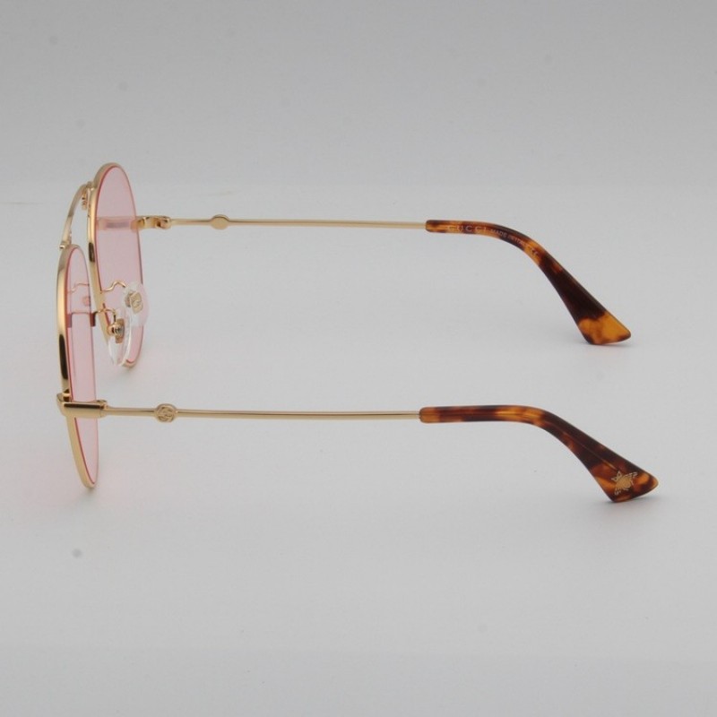 Gucci GG0223S Sunglasses In Coffee Pink Tortoise