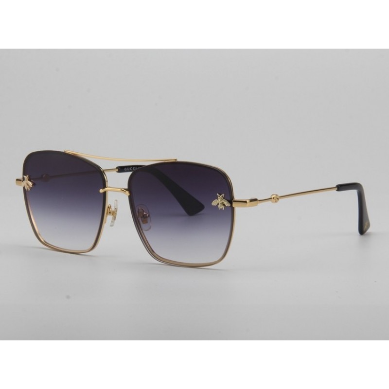 Gucci GG2205S Sunglasses In Gradient Grey Gold