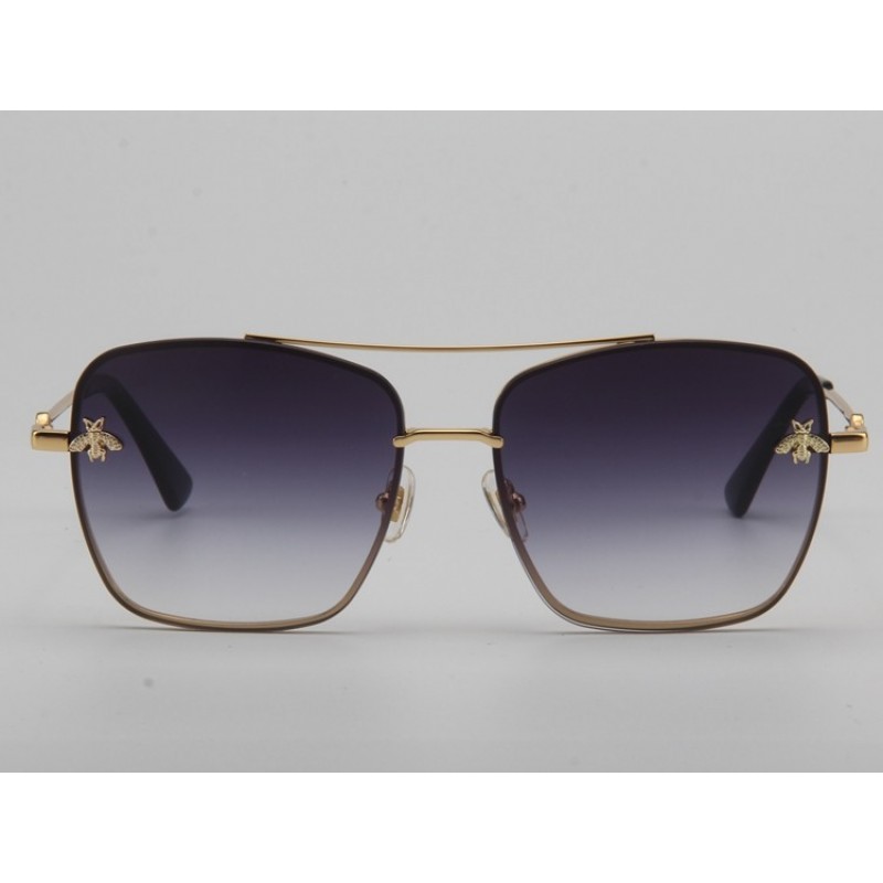 Gucci GG2205S Sunglasses In Gradient Grey Gold