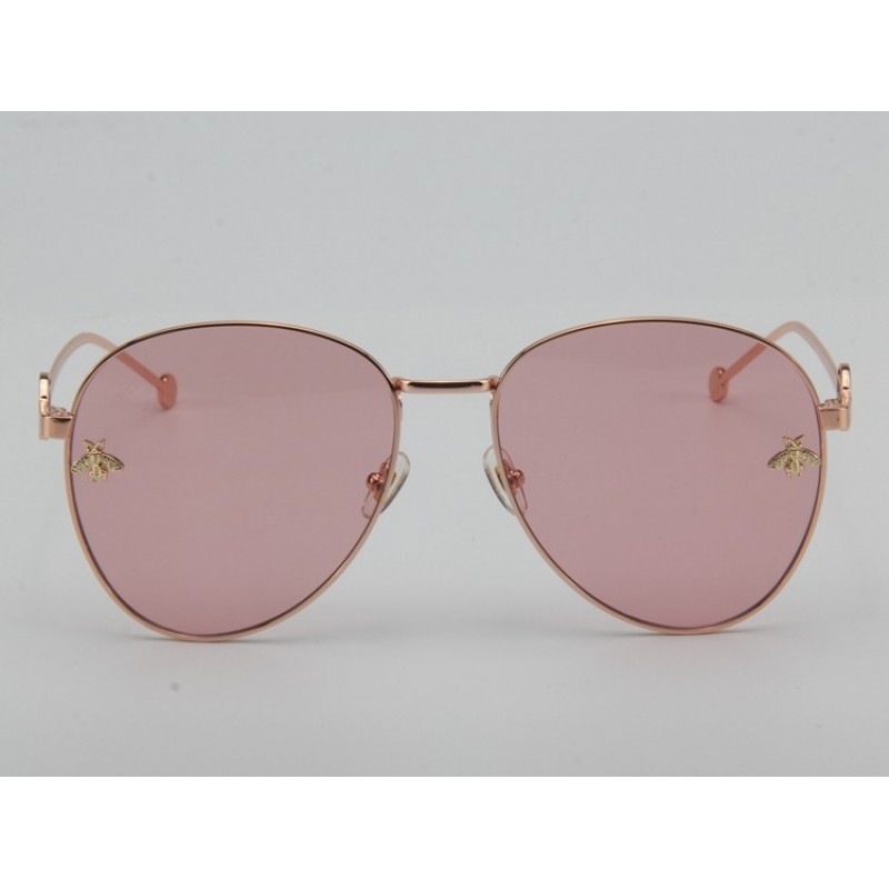 Gucci GG0398S Sunglasses In Pink Gold