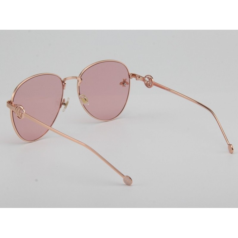 Gucci GG0398S Sunglasses In Pink Gold
