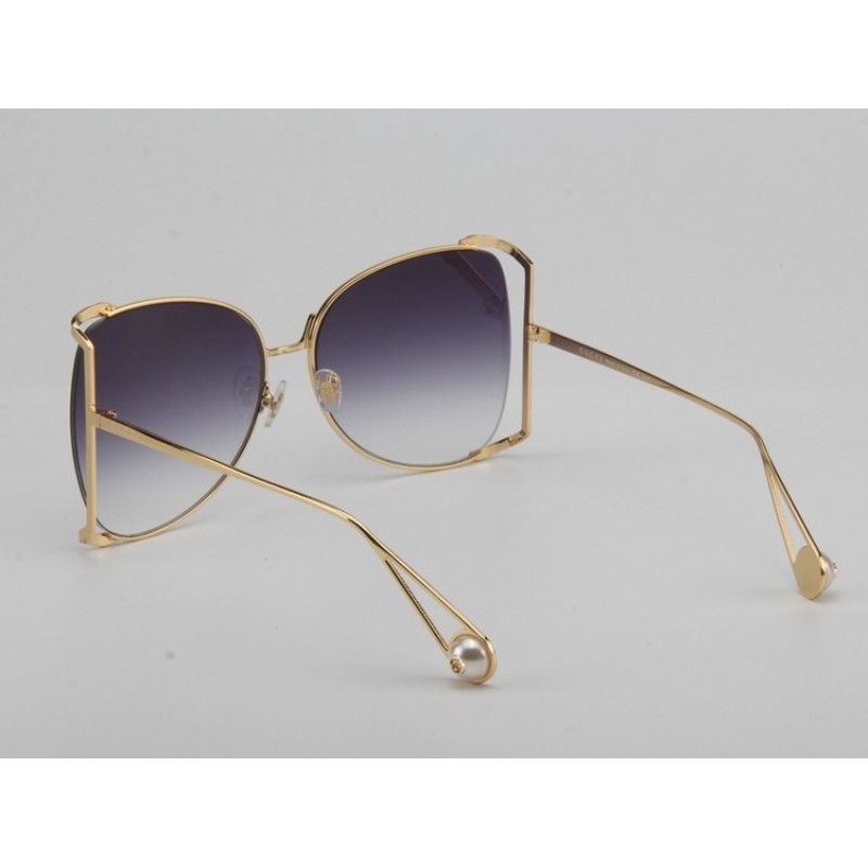 Gucci GG0252S Sunglasses In Gradient Grey