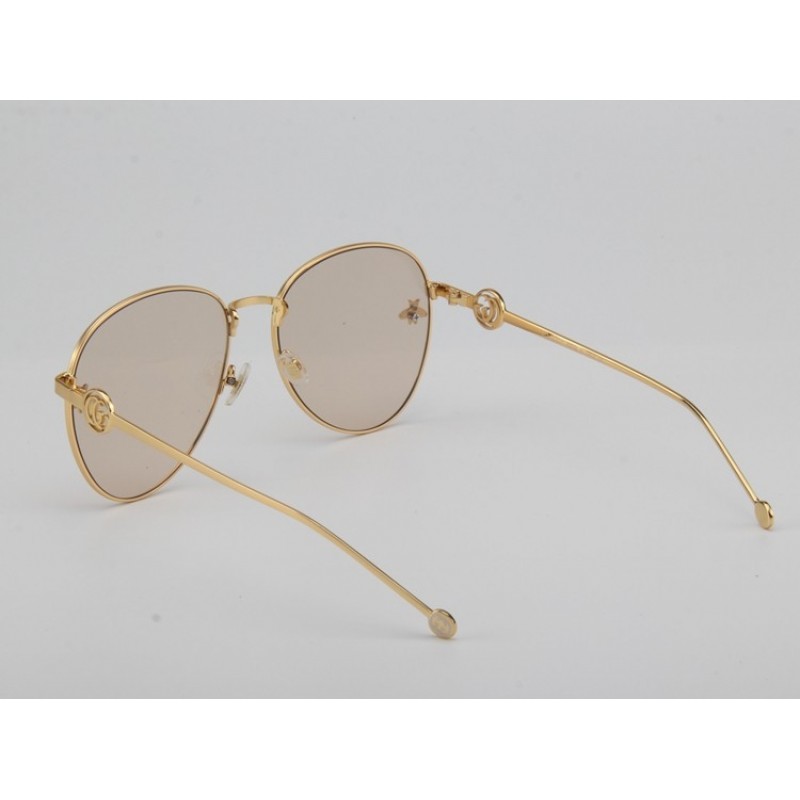 Gucci GG0398S Sunglasses In Coffee Gold