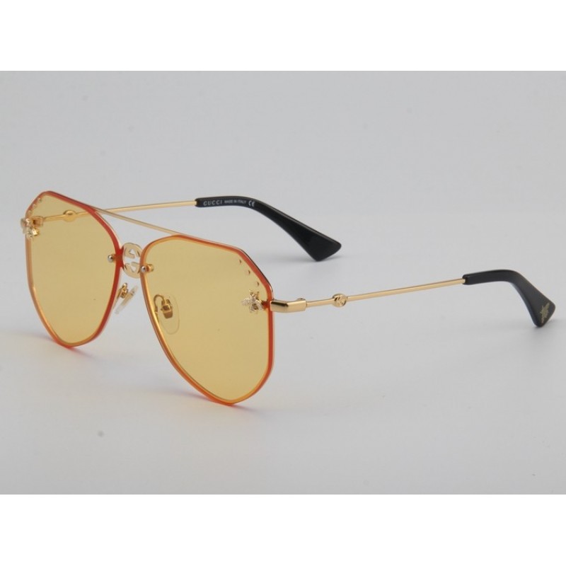 Gucci GG2269S Sunglasses In Coffee Gold