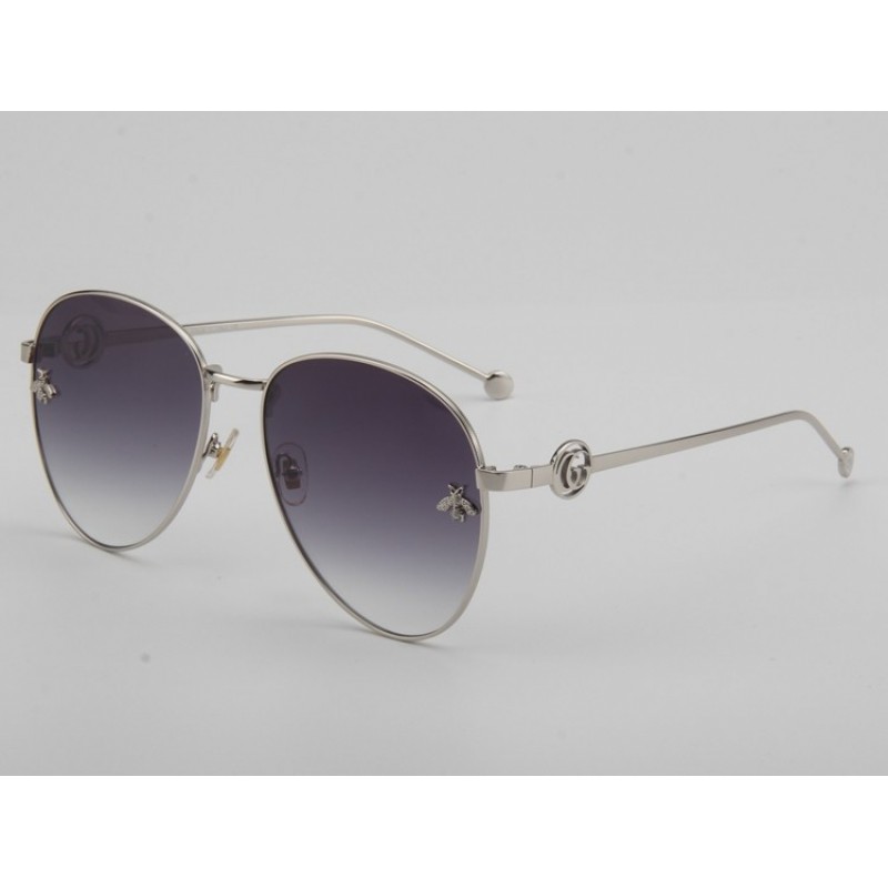 Gucci GG0398S Sunglasses In Grey Silver
