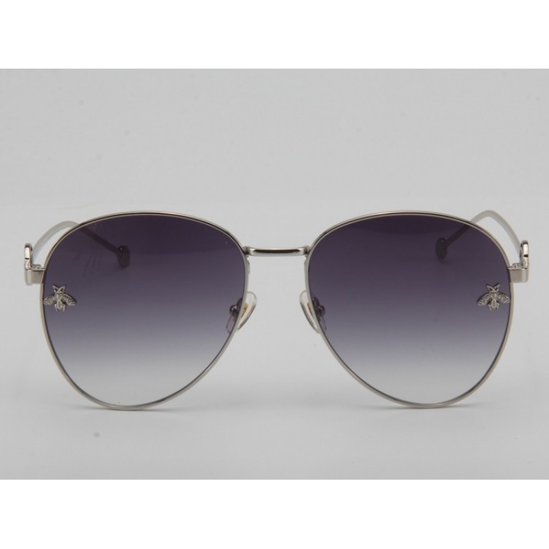 Gucci GG0398S Sunglasses In Grey Silver