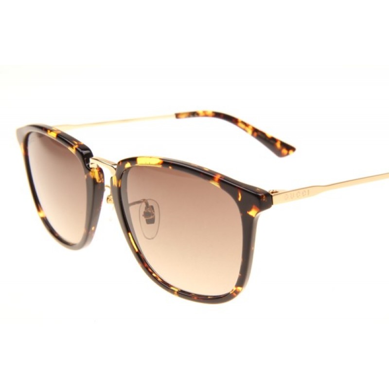 Gucci GG0323S Sunglasses In Dark Tortoise Gold