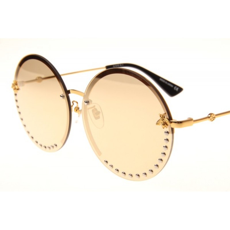 Gucci GG1072S Sunglasses In Gold Gold Mirror