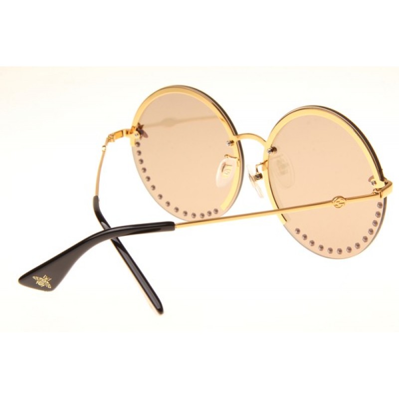 Gucci GG1072S Sunglasses In Gold Gold Mirror