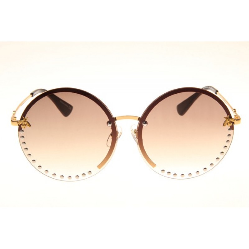 Gucci GG1072S Sunglasses In Gold Gradient Brown