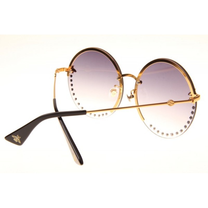 Gucci GG1072S Sunglasses In Gold Gradient Grey
