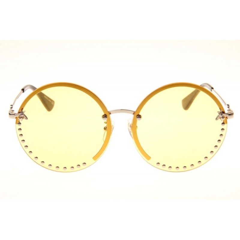 Gucci GG1072S Sunglasses In Silver Yellow