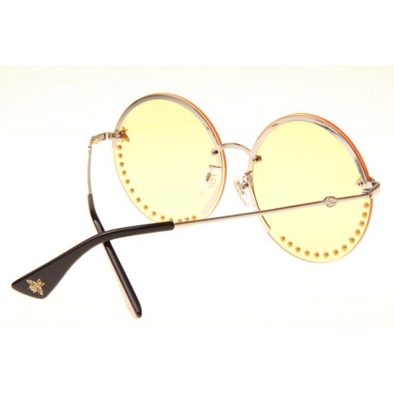 Gucci GG1072S Sunglasses In Silver Yellow