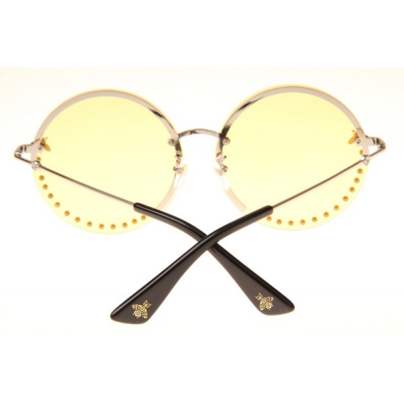 Gucci GG1072S Sunglasses In Silver Yellow