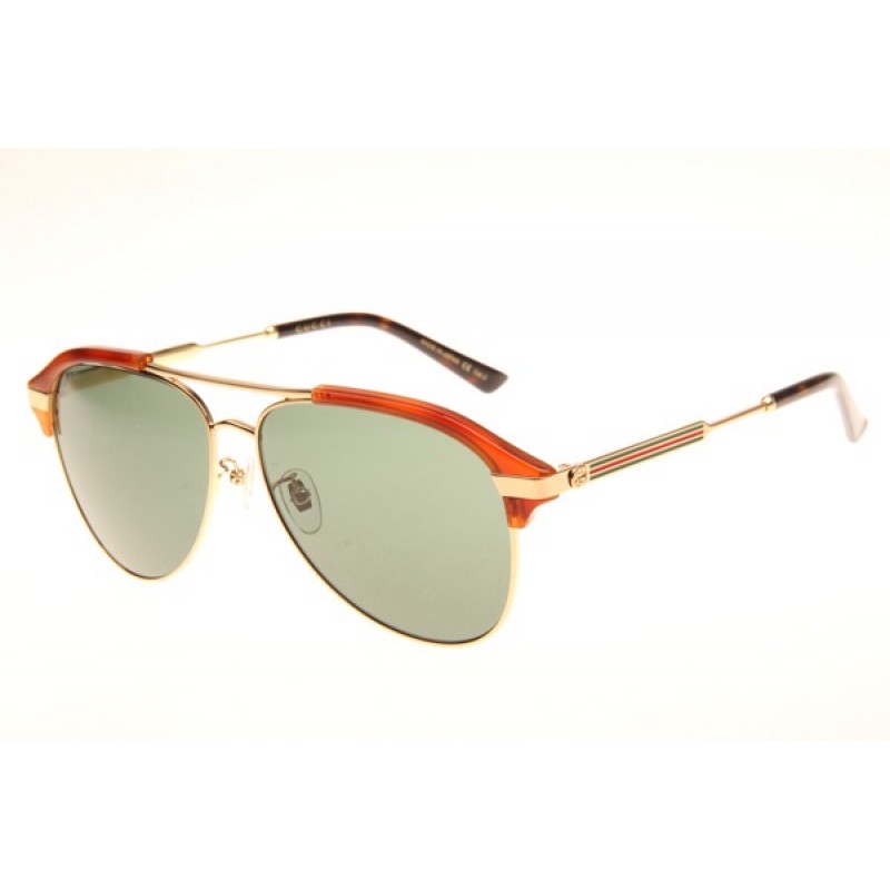 Gucci GG0288SA Sunglasses In Tortoise Green