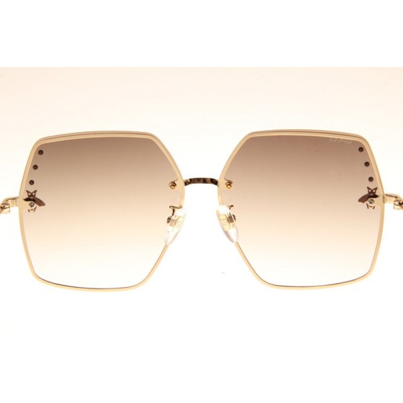 Gucci GG2212 Sunglasses In Gold Gradient Gold Flash