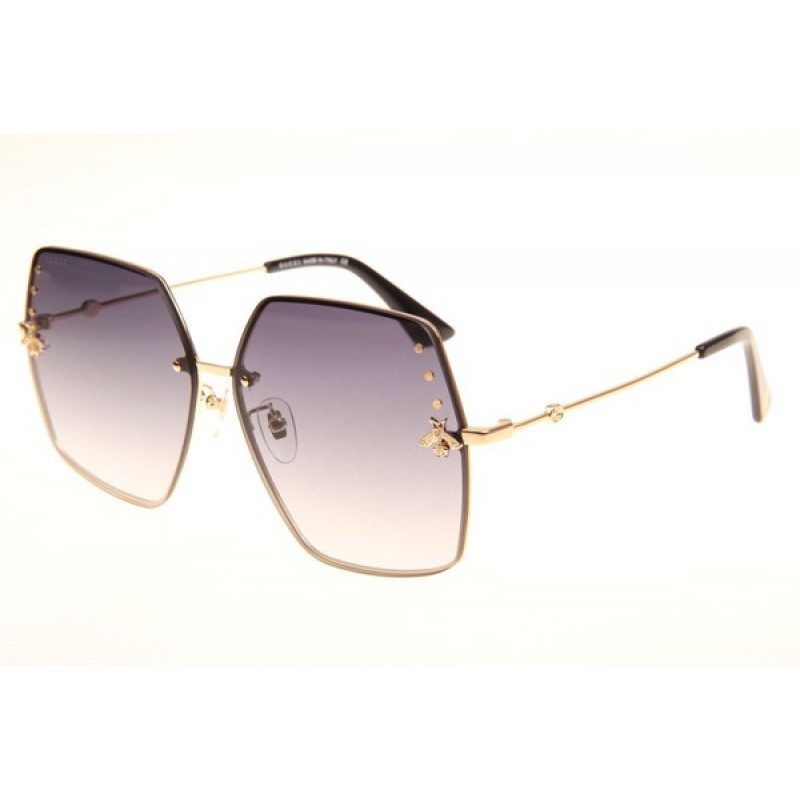 Gucci GG2212 Sunglasses In Gold Gradient Grey