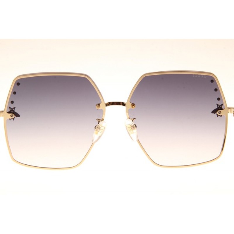 Gucci GG2212 Sunglasses In Gold Gradient Grey