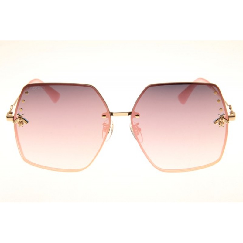 Gucci GG2212 Sunglasses In Gold Gradient Pink