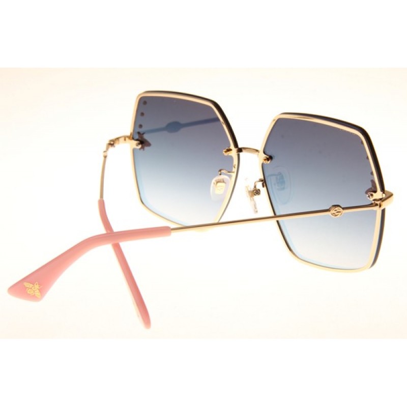 Gucci GG2212 Sunglasses In Gold Gradient Pink