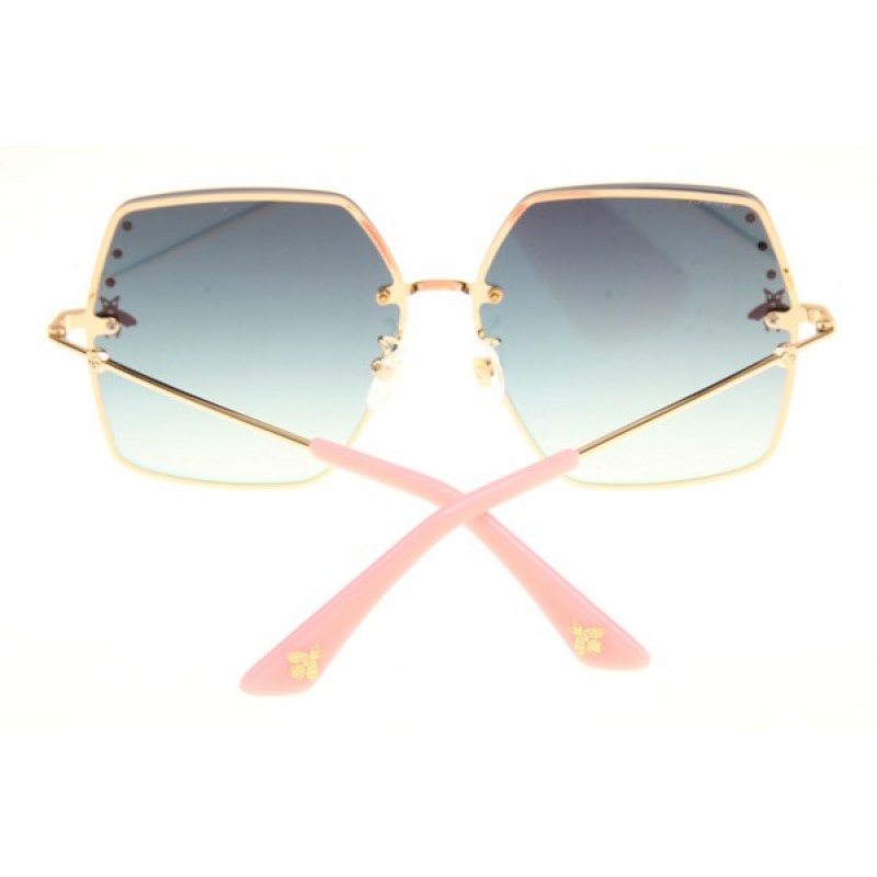 Gucci GG2212 Sunglasses In Gold Gradient Pink