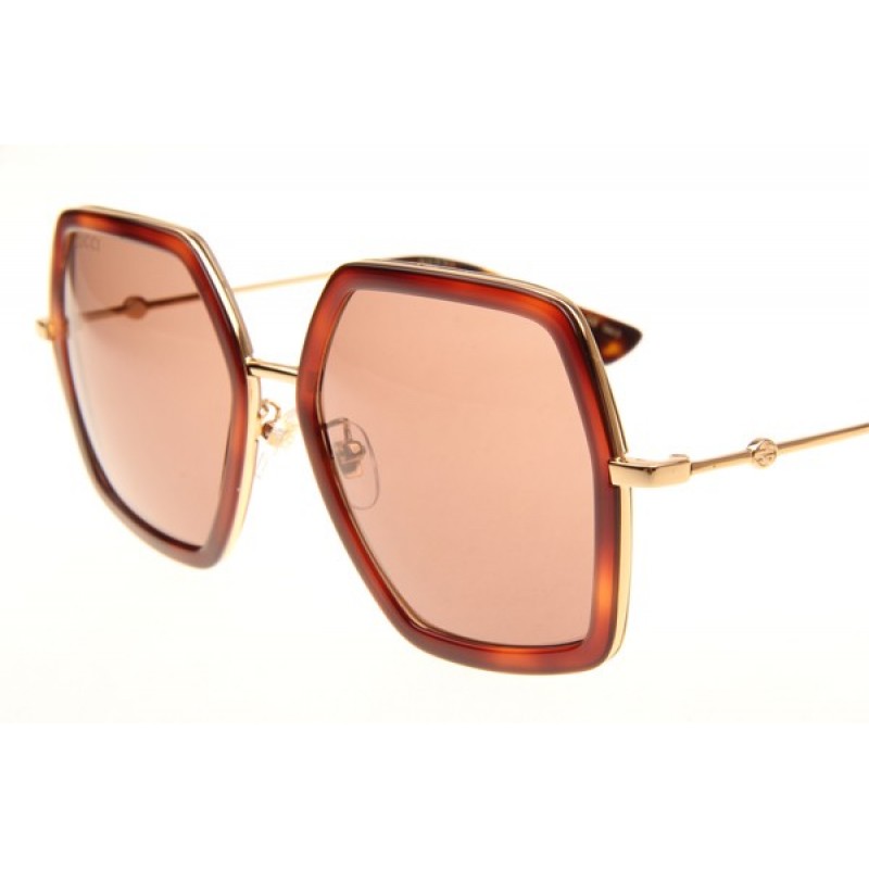 Gucci GG106S Sunglasses In Tortoise Brown
