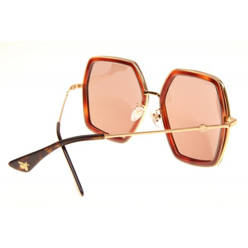 Gucci GG106S Sunglasses In Tortoise Brown
