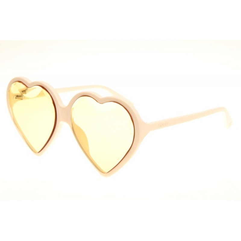 Gucci GG0360S Sunglasses In White Yellow