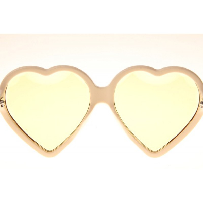 Gucci GG0360S Sunglasses In White Yellow