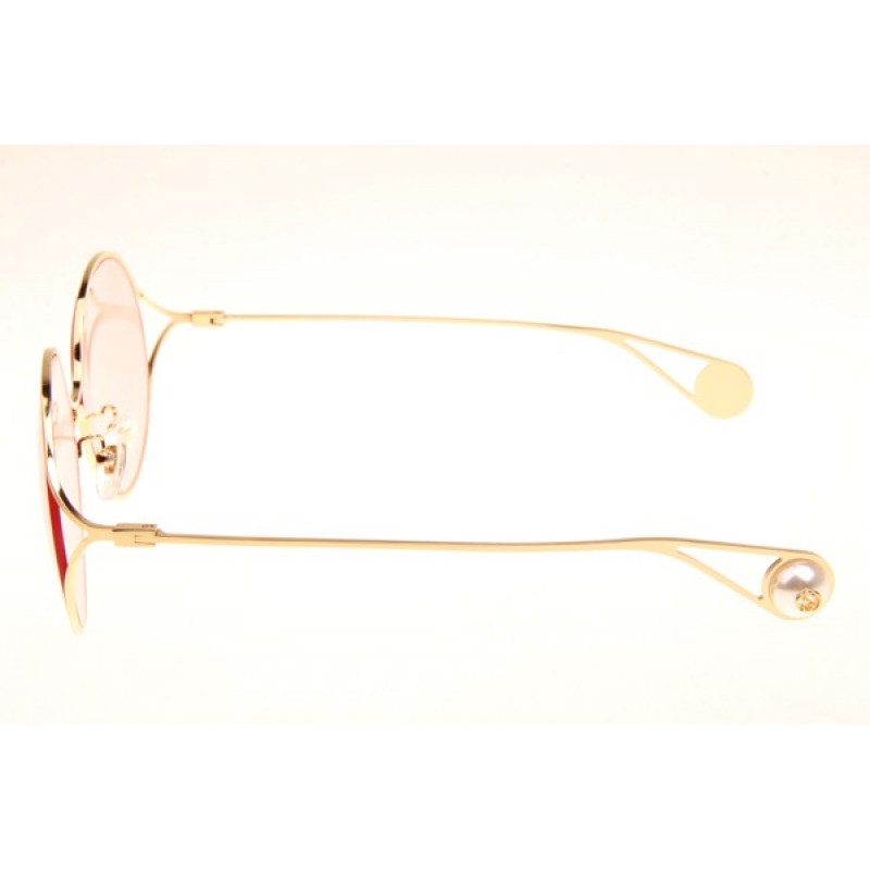Gucci GG0253S Sunglasses In Gold Pink