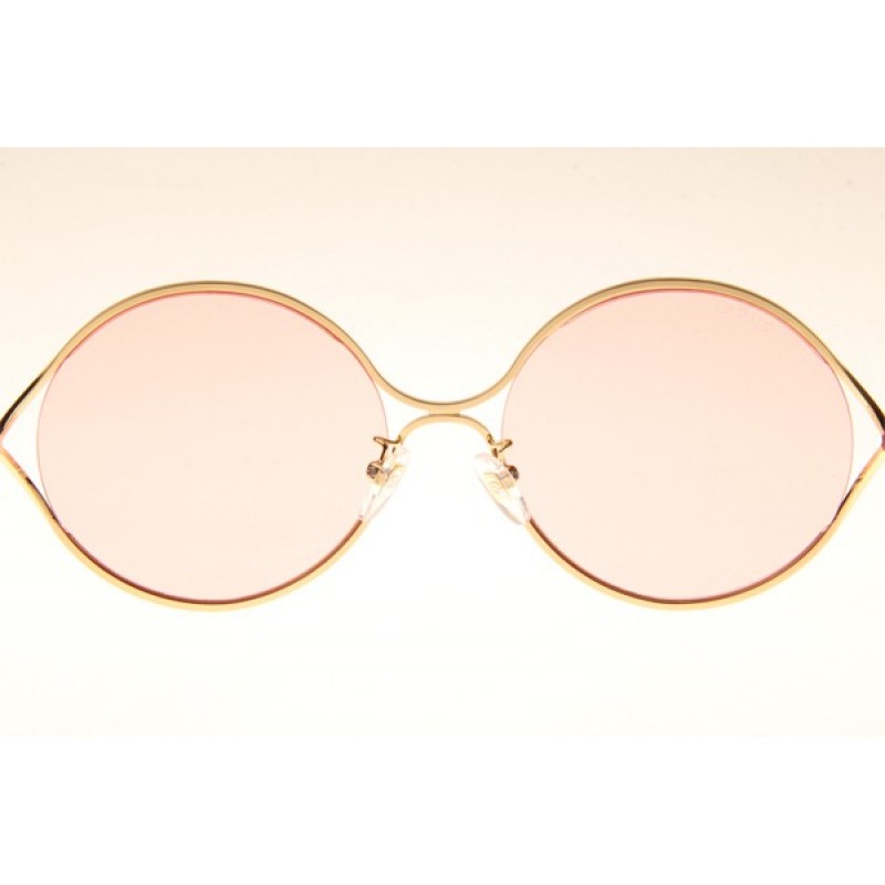 Gucci GG0253S Sunglasses In Gold Pink