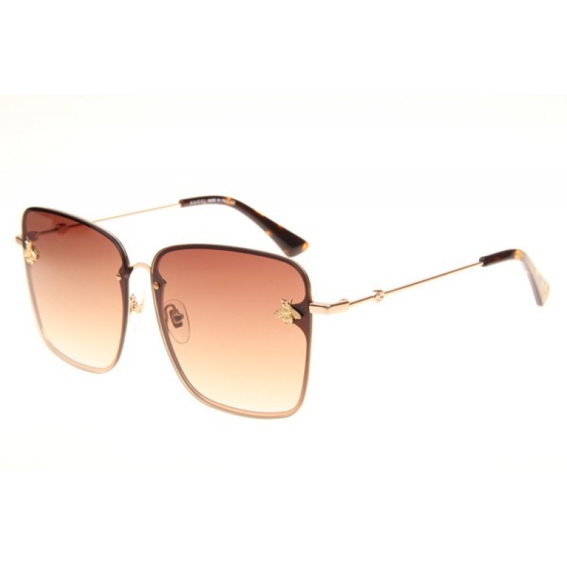 Gucci GG2200 Sunglasses In Gold Gradient Brown