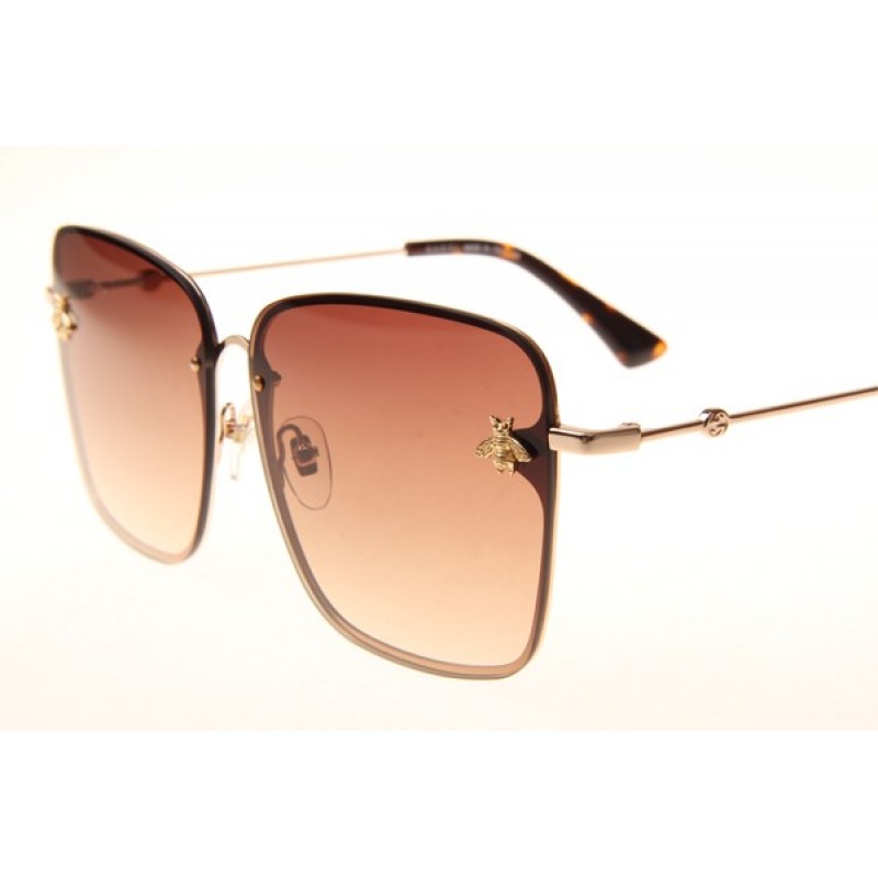 Gucci GG2200 Sunglasses In Gold Gradient Brown