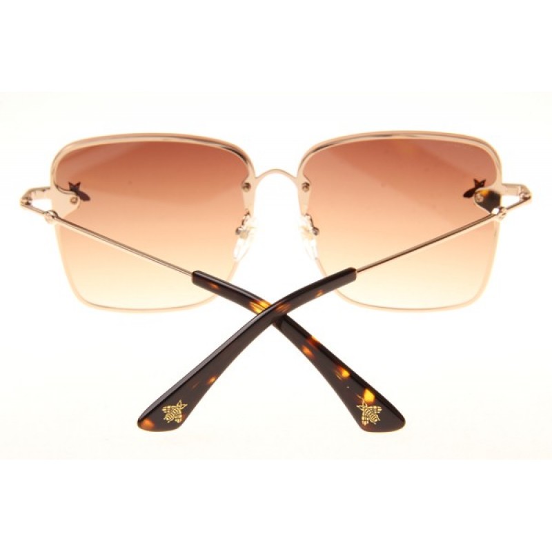 Gucci GG2200 Sunglasses In Gold Gradient Brown