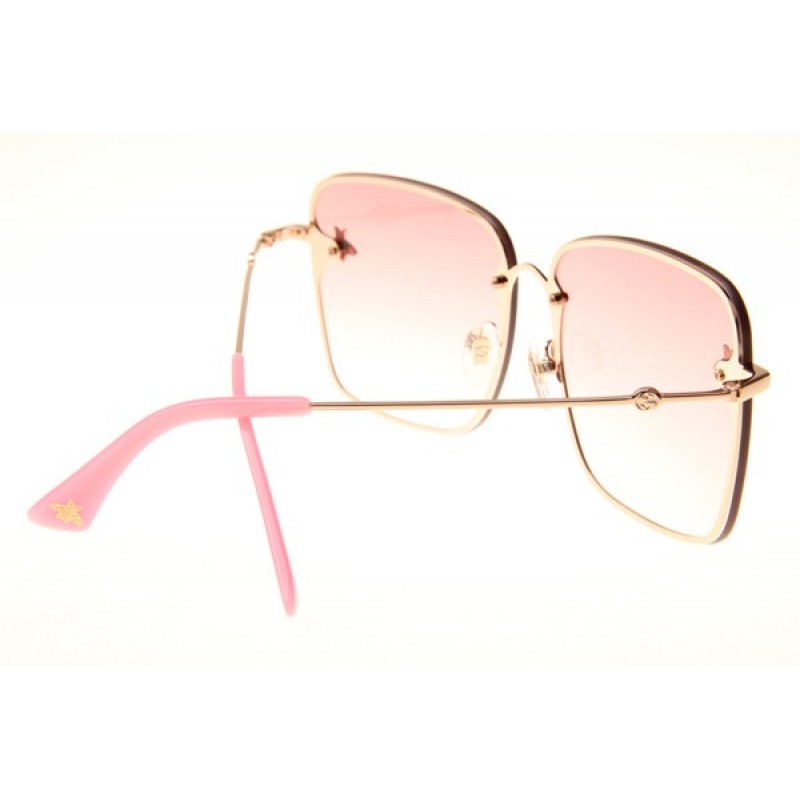 Gucci GG2200 Sunglasses In Gold Gradient Pink